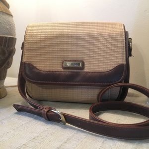 Vintage woven cross body bag